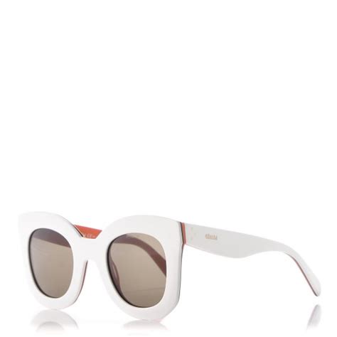 celine marta cl 41093|CELINE Marta Sunglasses CL 41093/S White Orange.